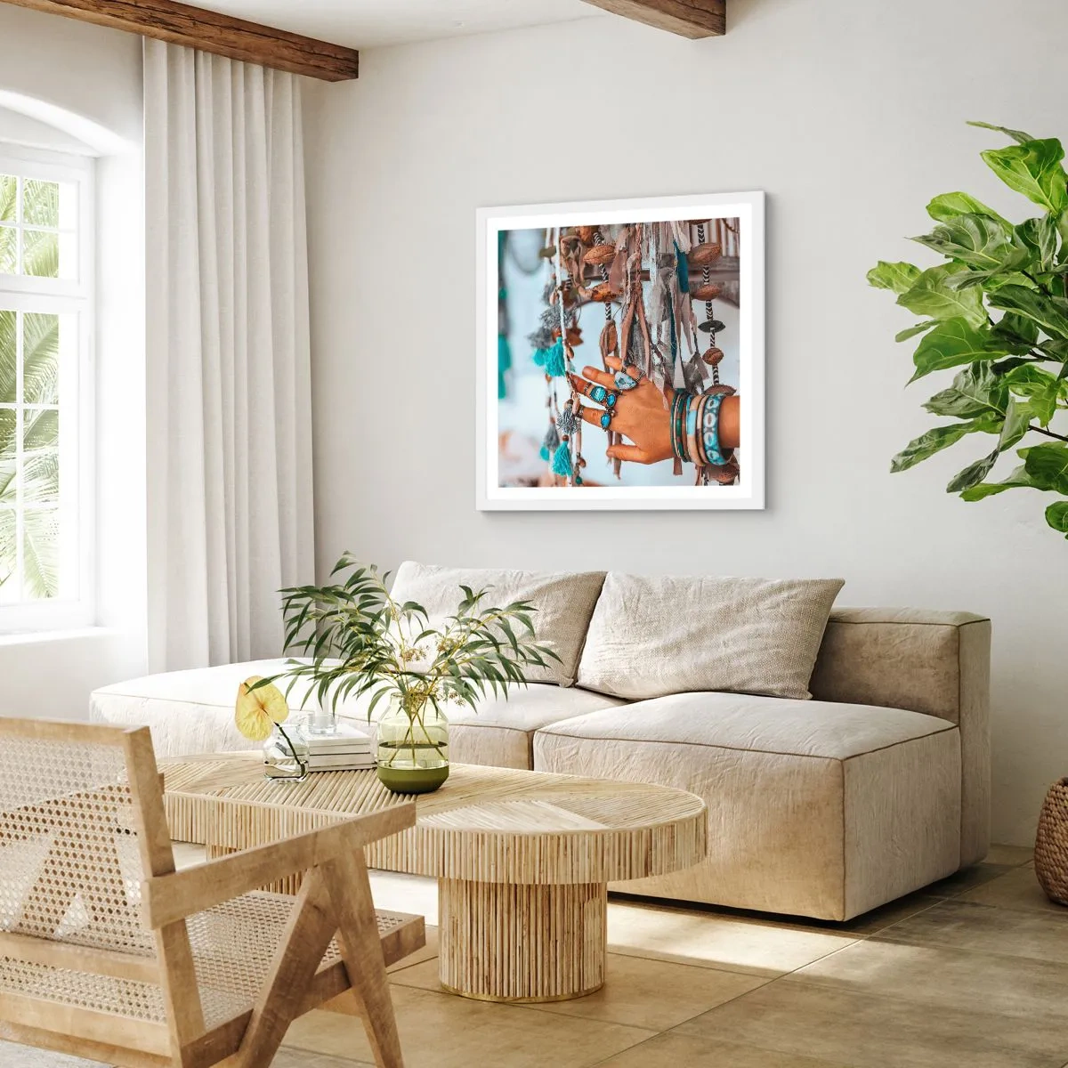 Poszter fekete keretben - Helyi kincsek - 60x60 cm