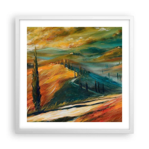 Poszter fekete keretben - Toszkán táj - 50x50 cm