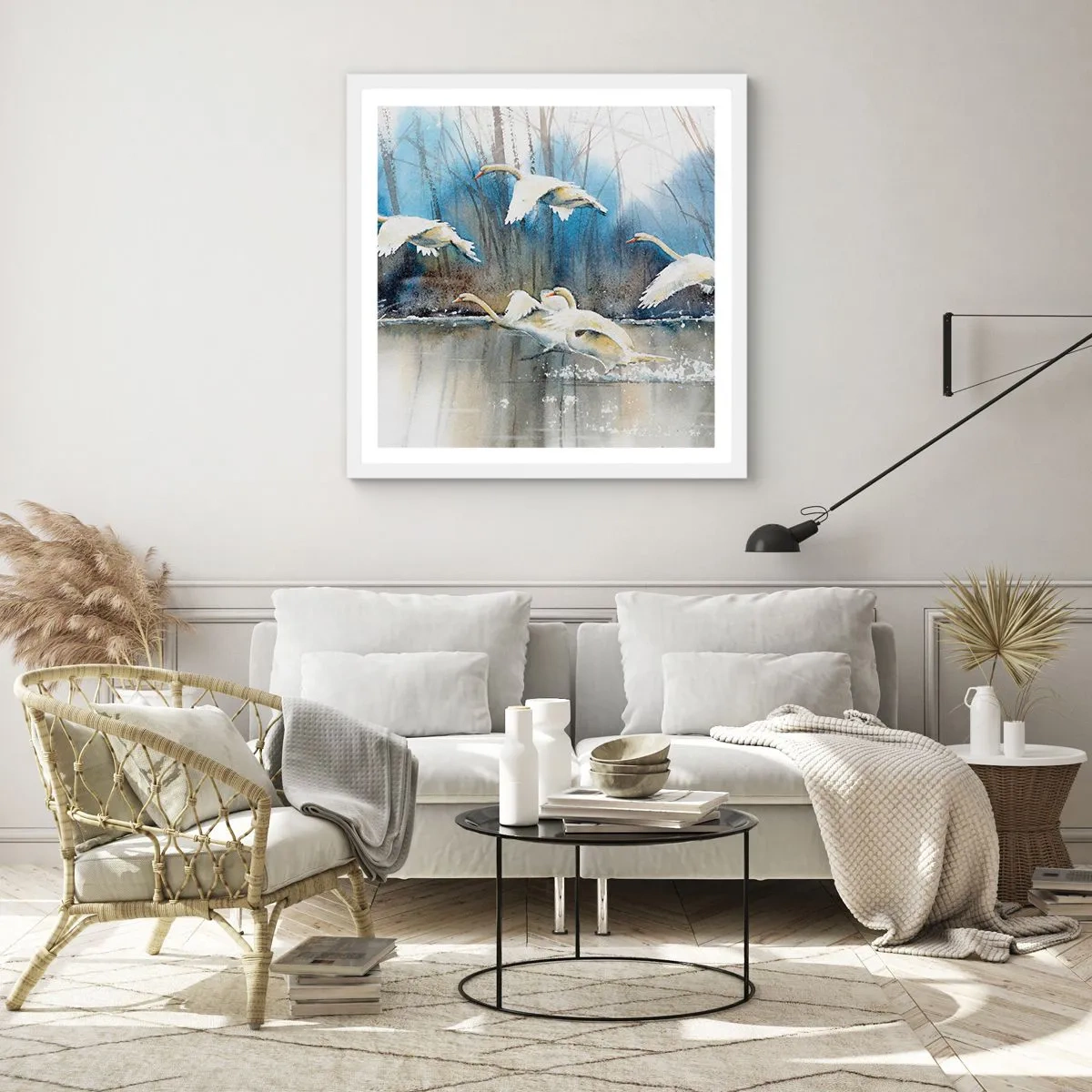 Poszter fekete keretben - Mint a vadhattyúkról szóló mesében - 30x30 cm