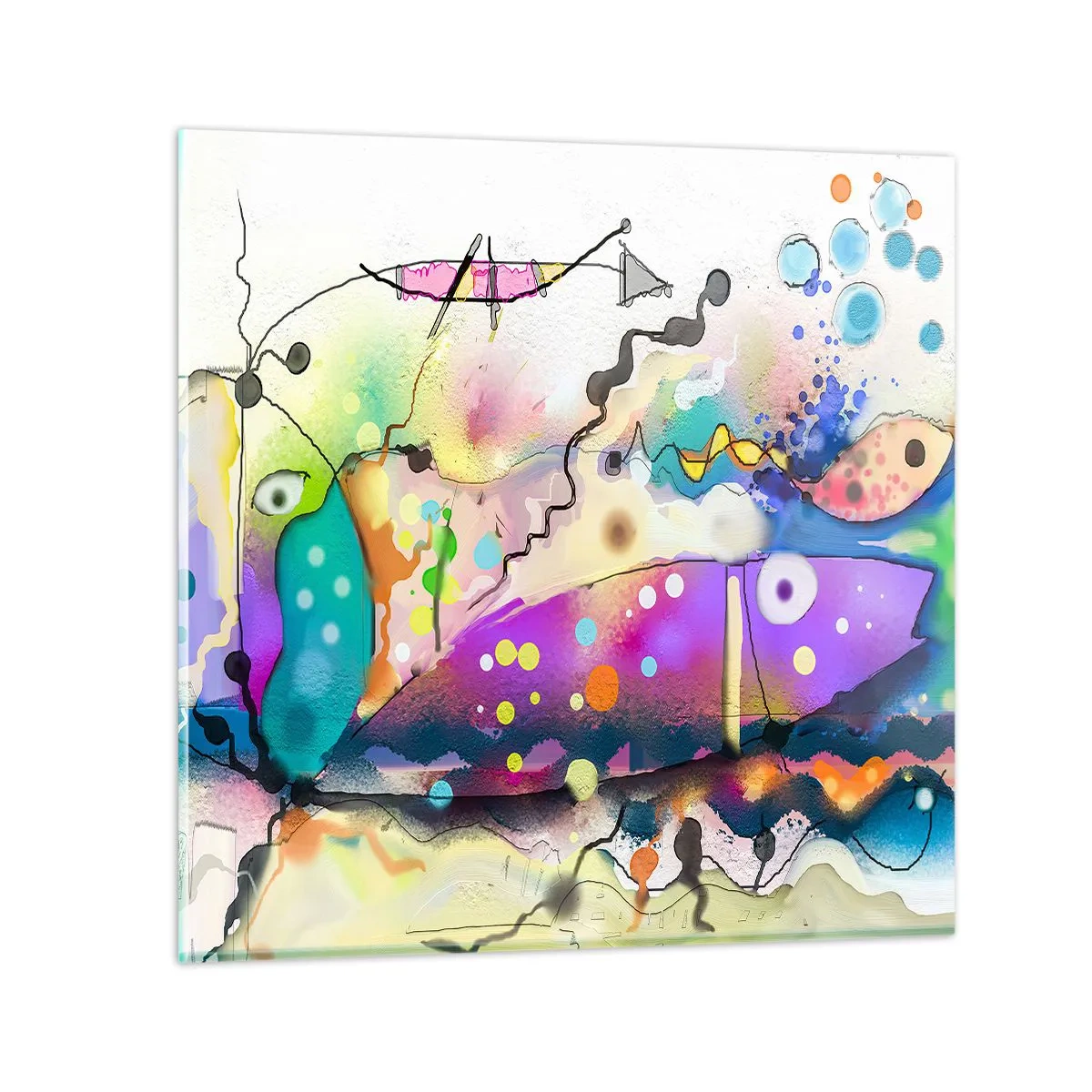 Üveg kép - Nincsenek szavak! - 70x70 cm
