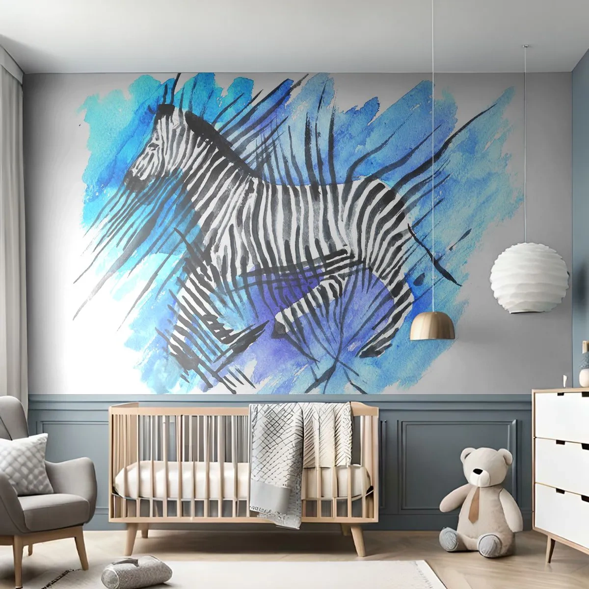 Fotótapéta Premium Sand - Csíkokba rejtve - Állatok, Borda, Afrika - 200x140 cm