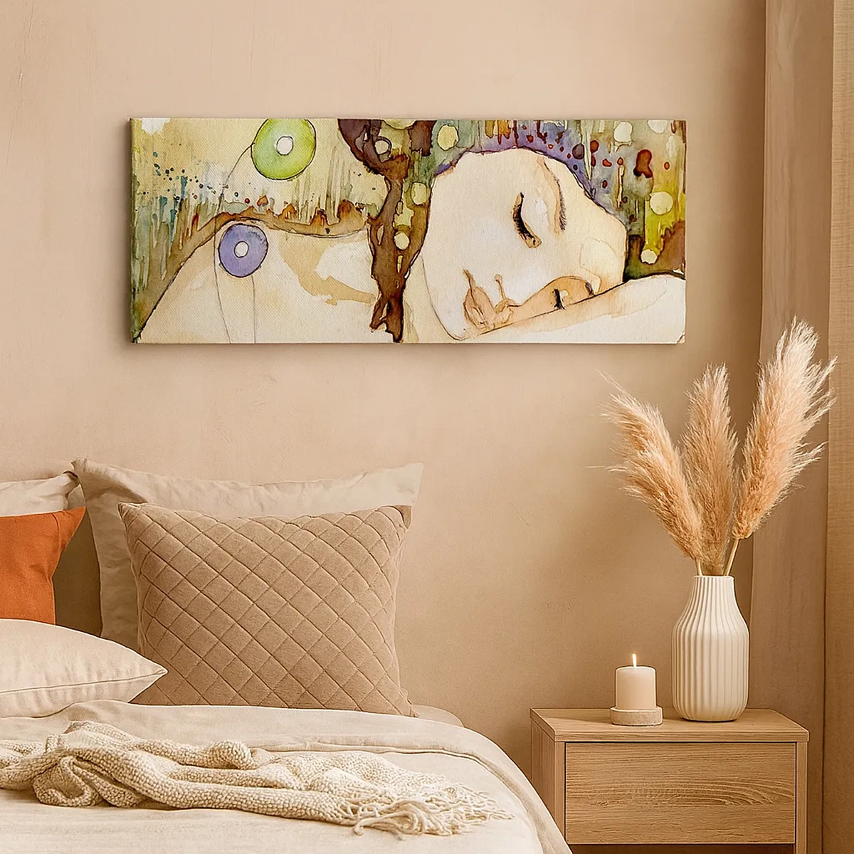 Vászonkép - Smaragd-ibolya álom - 30x30 cm