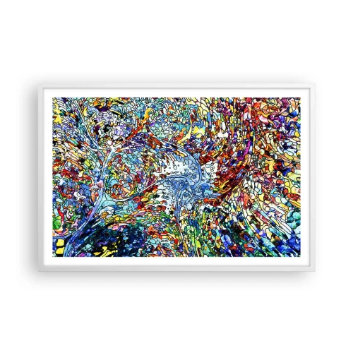 Poszter fekete keretben - Cseppes ólomüveg - 91x61 cm