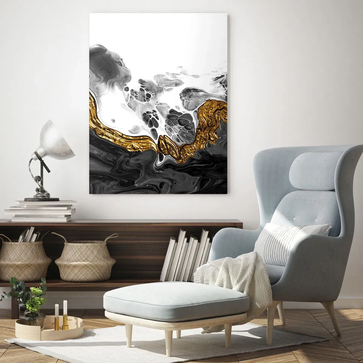 Üveg kép - Szerves kompozíció - 70x100 cm