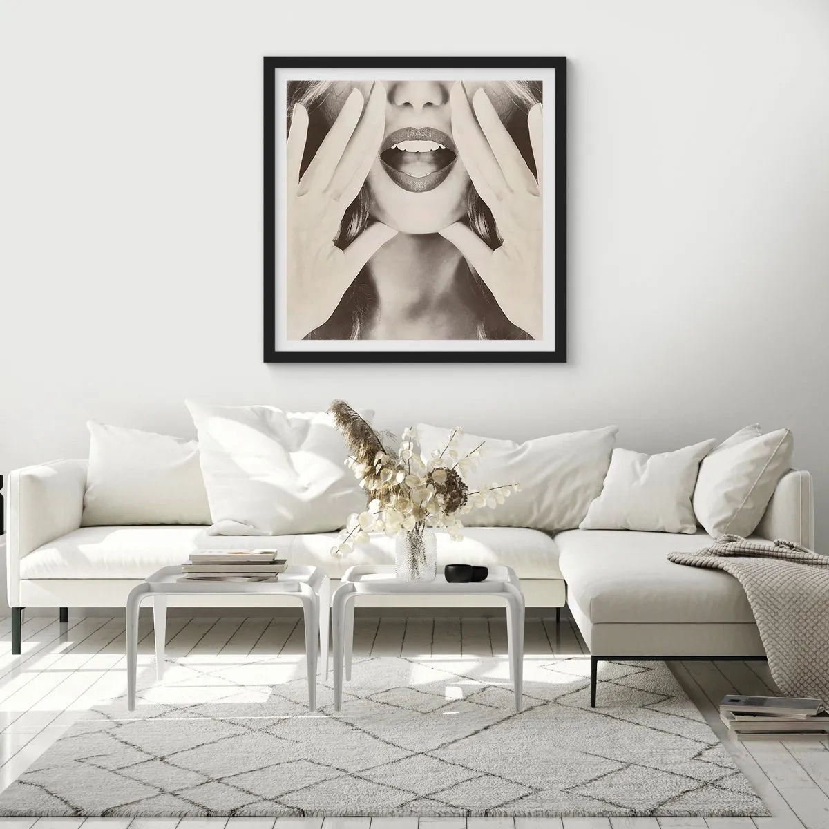 Poszter fehér keretben - Jövök már! - 40x40 cm