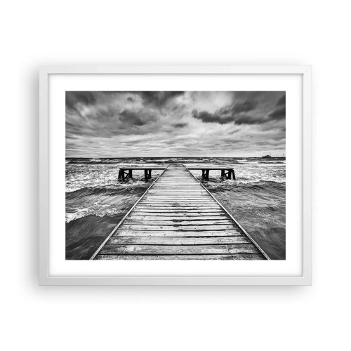 Poszter fekete keretben - Várom, hogy elűzze a szél... - 50x40 cm