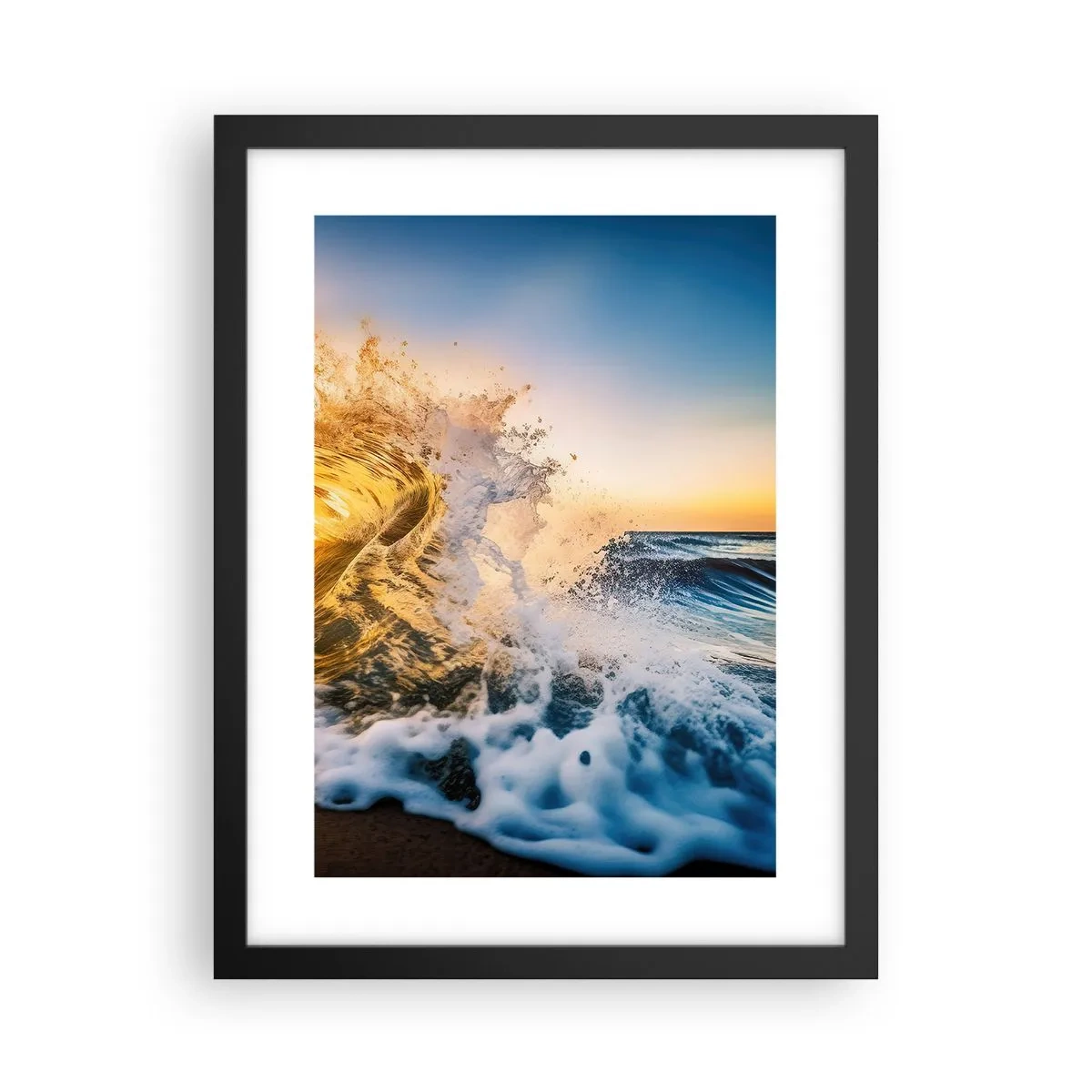 Poszter fehér keretben - Játék a homokban - 30x40 cm