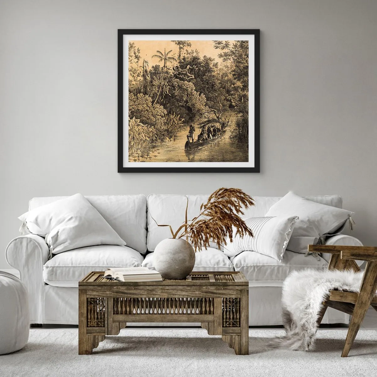 Poszter fehér keretben - Expedíció a forráshoz - 60x60 cm