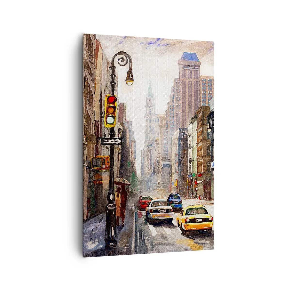 Vászonkép - New York – esőben is színes - 80x120 cm