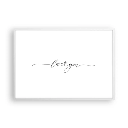 Poszter fekete keretben - Fekete fehéren - 100x70 cm