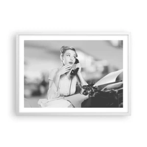 Poszter fekete keretben - Hello, itt az 50-es évek. - 70x50 cm