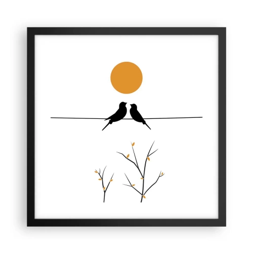 Poszter fehér keretben - Fülemüle este - 40x40 cm