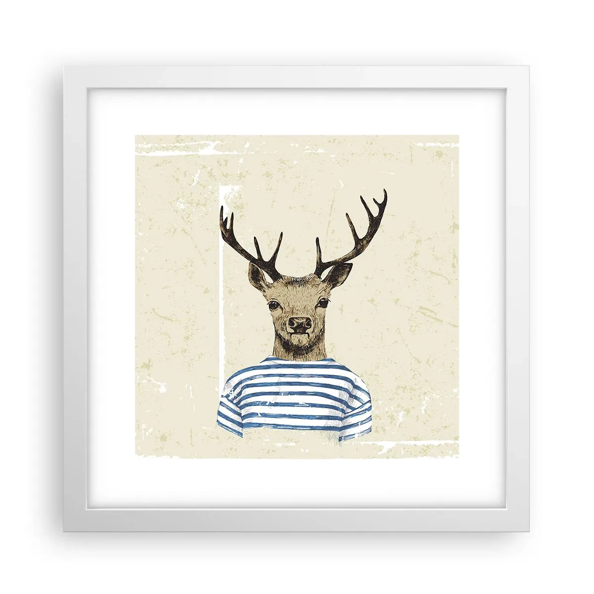 Poszter fekete keretben - Mert szeretem a csíkos pólókat! - 30x30 cm