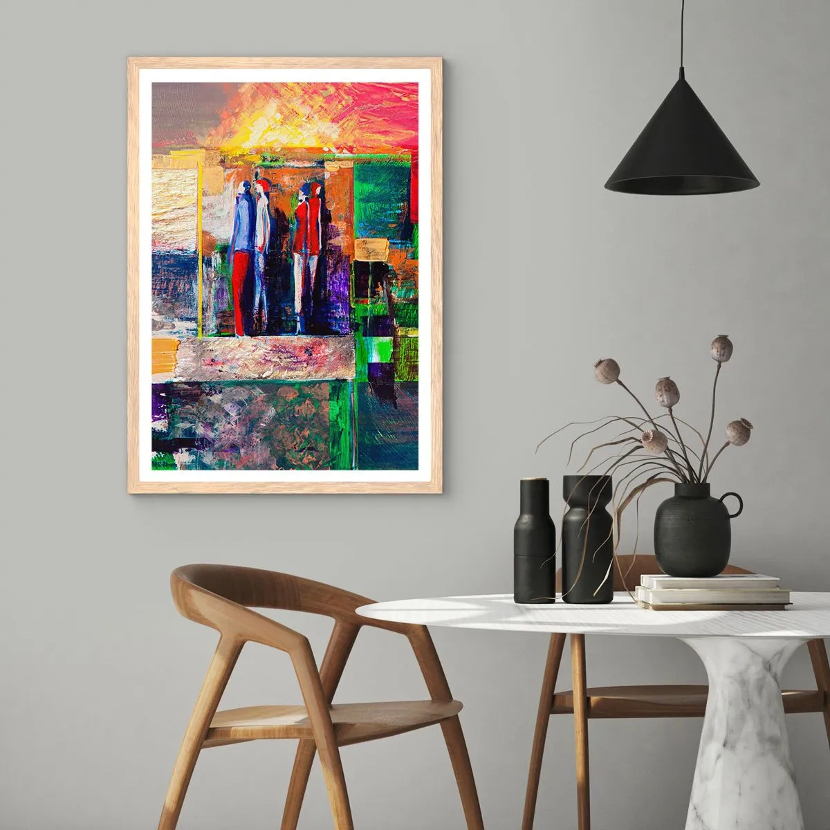 Poszter világos tölgy keretben - Kapcsolatok és érzelmek - 30x40 cm