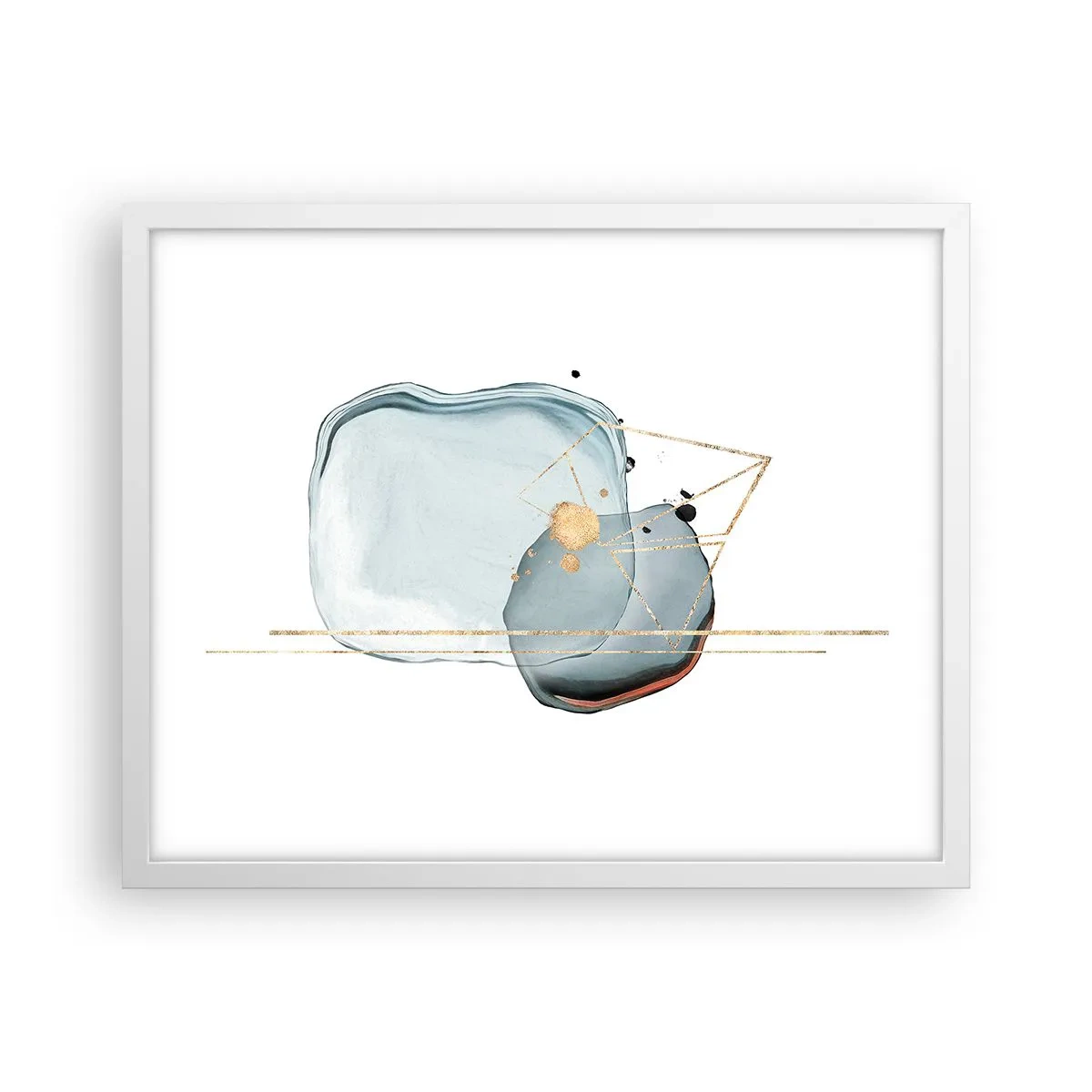 Poszter fekete keretben - Cseppek tanulmánya - 50x40 cm