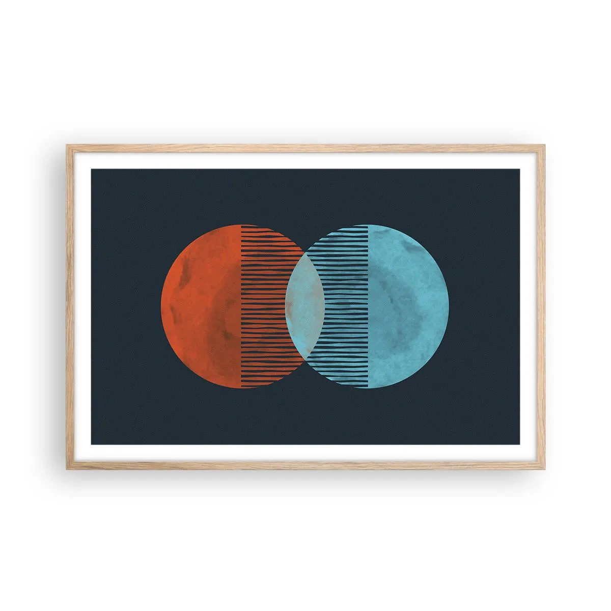 Poszter világos tölgy keretben - Csillagászati fantázia - 91x61 cm