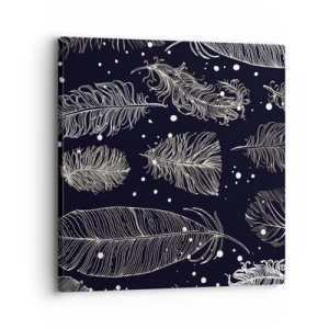 Vászonkép - Tollas csipke - 30x30 cm