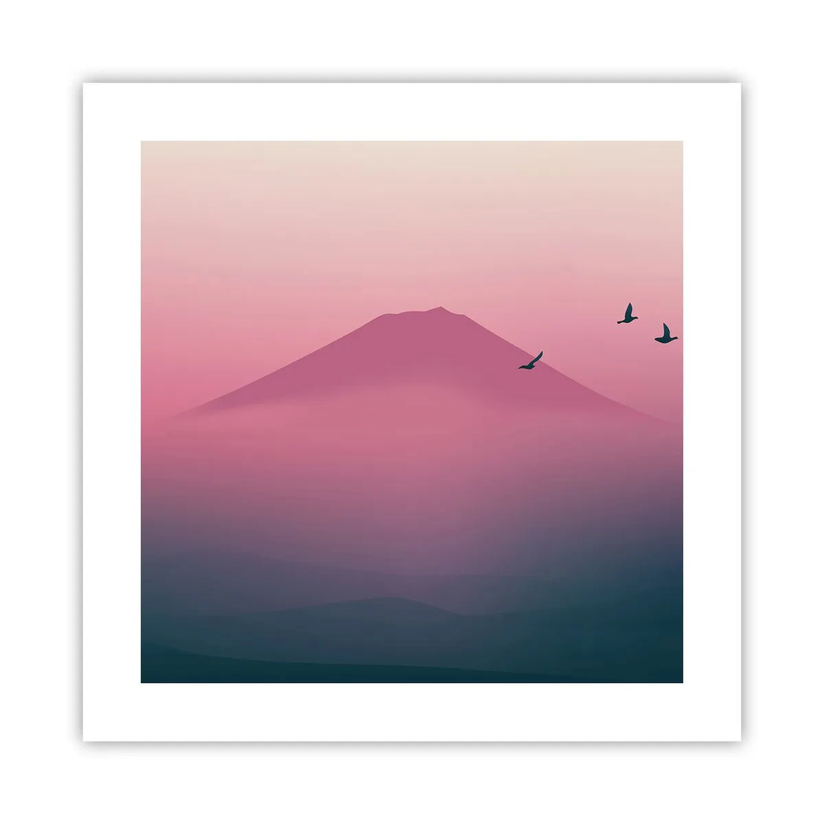 Poszter - Vándorok a felhők felett - 40x40 cm