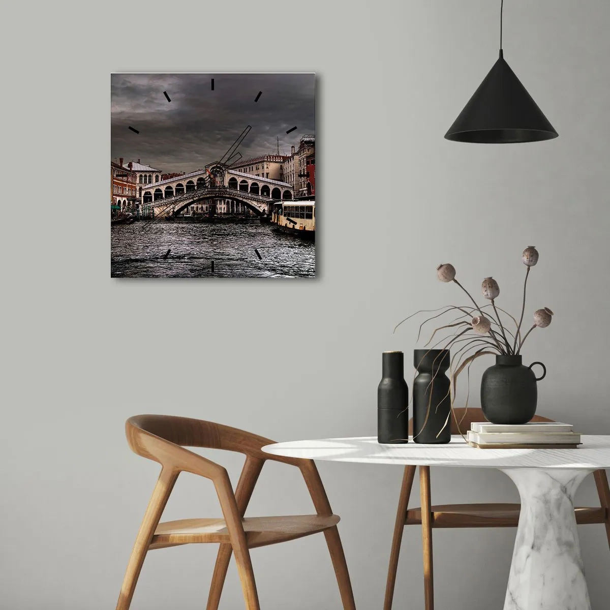 Falióra, Óra - Egy velencei este ígérete - 40x40 cm