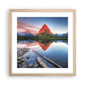 Poszter világos tölgy keretben - Forróság és hideg - 40x40 cm