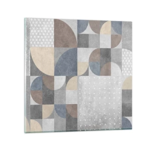 Üveg kép - Kerámia fantázia - 40x40 cm