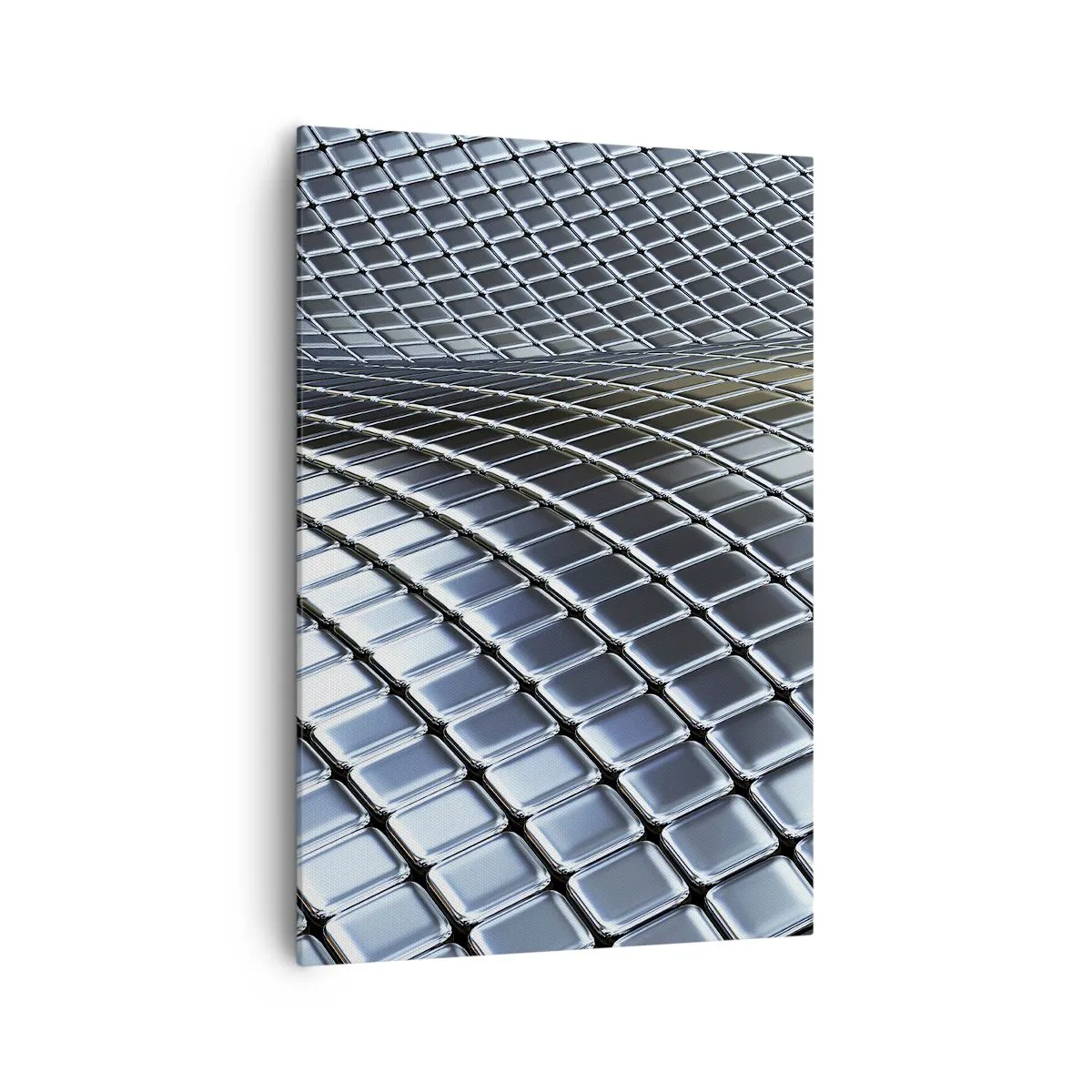 Vászonkép - Fémes ezüst hullám - 70x100 cm