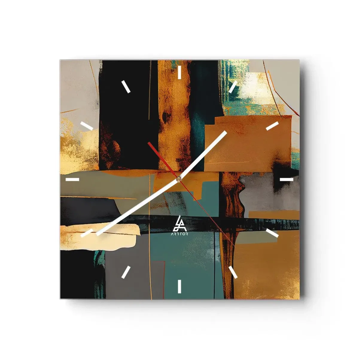 Falióra, Óra - Absztrakció - fény és árnyék - 40x40 cm