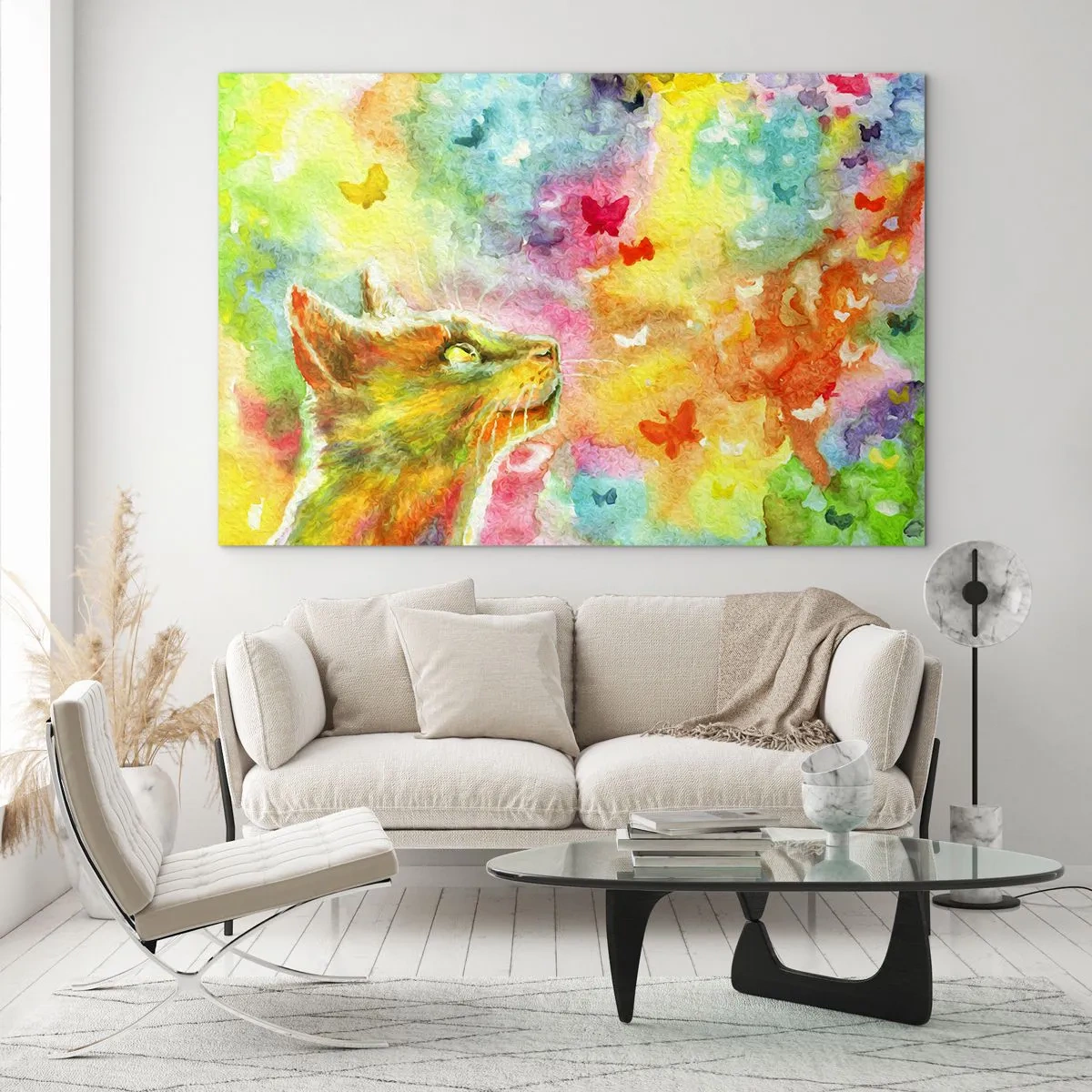 Üveg kép - Baju-baju a macskaparadicsomban - 120x80 cm