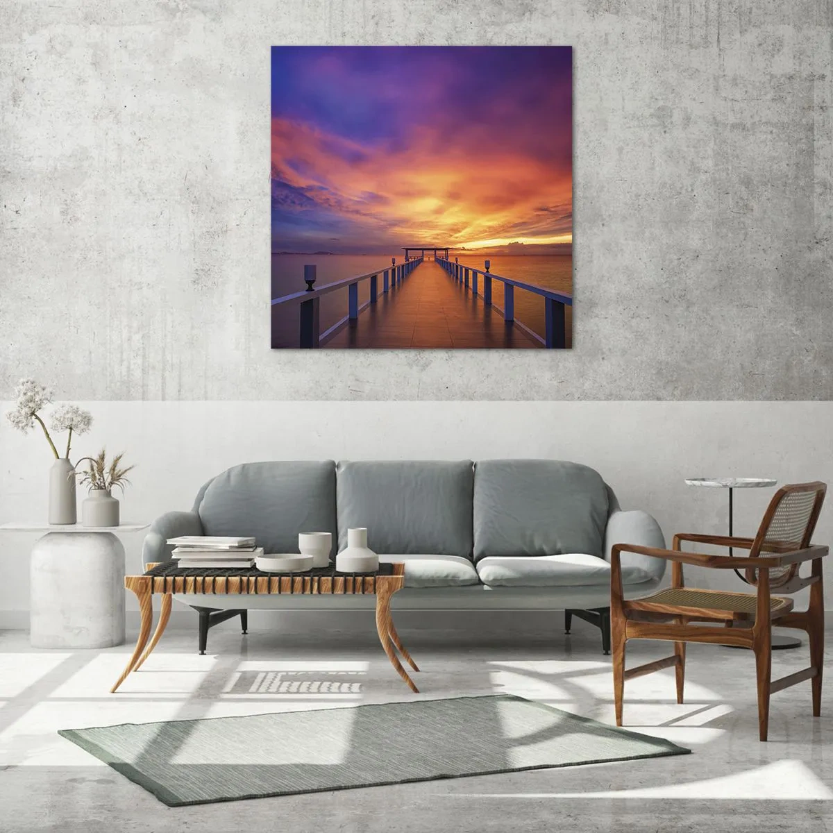 Üveg kép - Vég nélkül - 70x70 cm