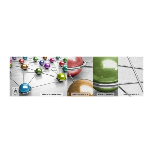 Fotótapéta Minta Premium Canvas - Kozmikus pókháló - Absztrakció, Fém golyók, 3D - 100x30 cm