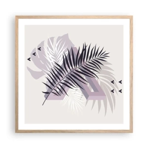 Poszter világos tölgy keretben - Az árnyék árnyéka - 60x60 cm