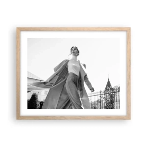 Poszter világos tölgy keretben - Velem jössz? - 50x40 cm