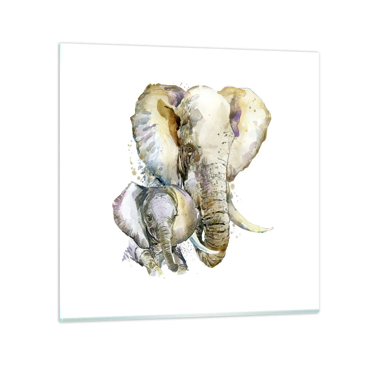 Üveg kép - Sehol se jobb mint anyánál - 40x40 cm