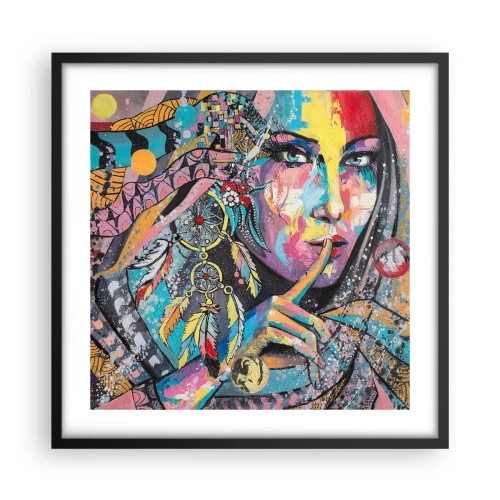 Poszter fehér keretben - Maradj csendben, amíg meg nem érted - 50x50 cm