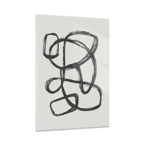 Üveg kép - Hurkolt absztrakció - 50x70 cm