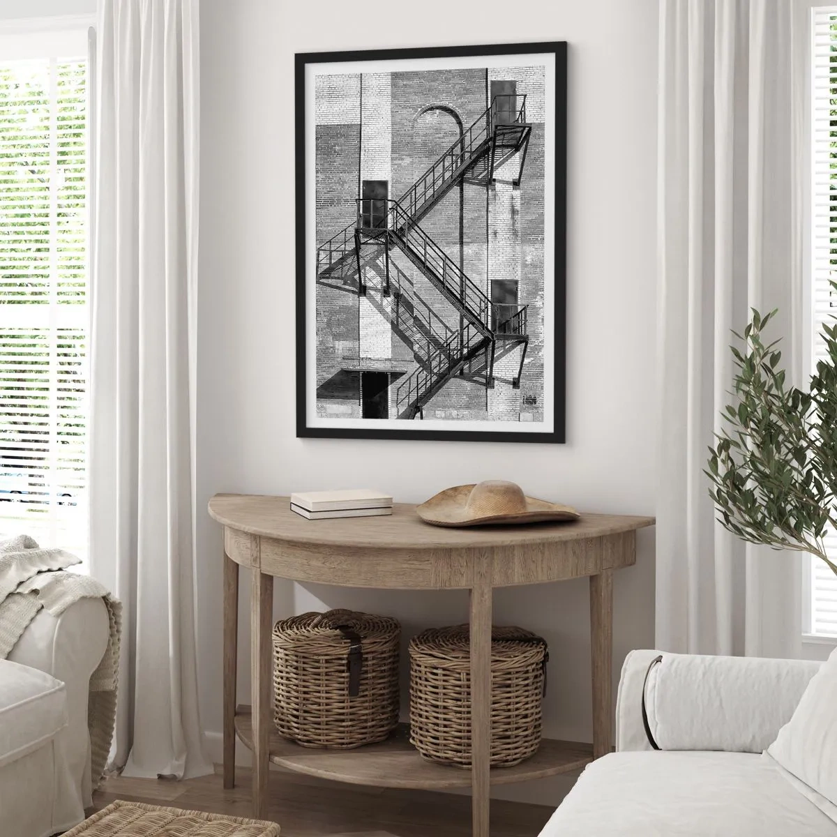 Poszter fehér keretben - Ipari stílus - 50x70cm - Ipari stílusban - Modern fali dekoráció nappalihoz és hálószobához ARTTOR