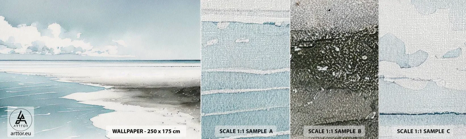 Fotótapéta Minta Premium Canvas - Szelíd dagály - Tengerpart, Strand, Nyugalom - 100x30 cm