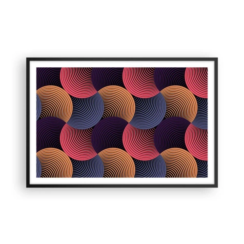 Poszter fehér keretben - Körkörös ritmusban - 91x61 cm