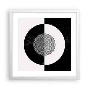 Poszter fekete keretben - Harmónia fekete-fehérben - 40x40 cm