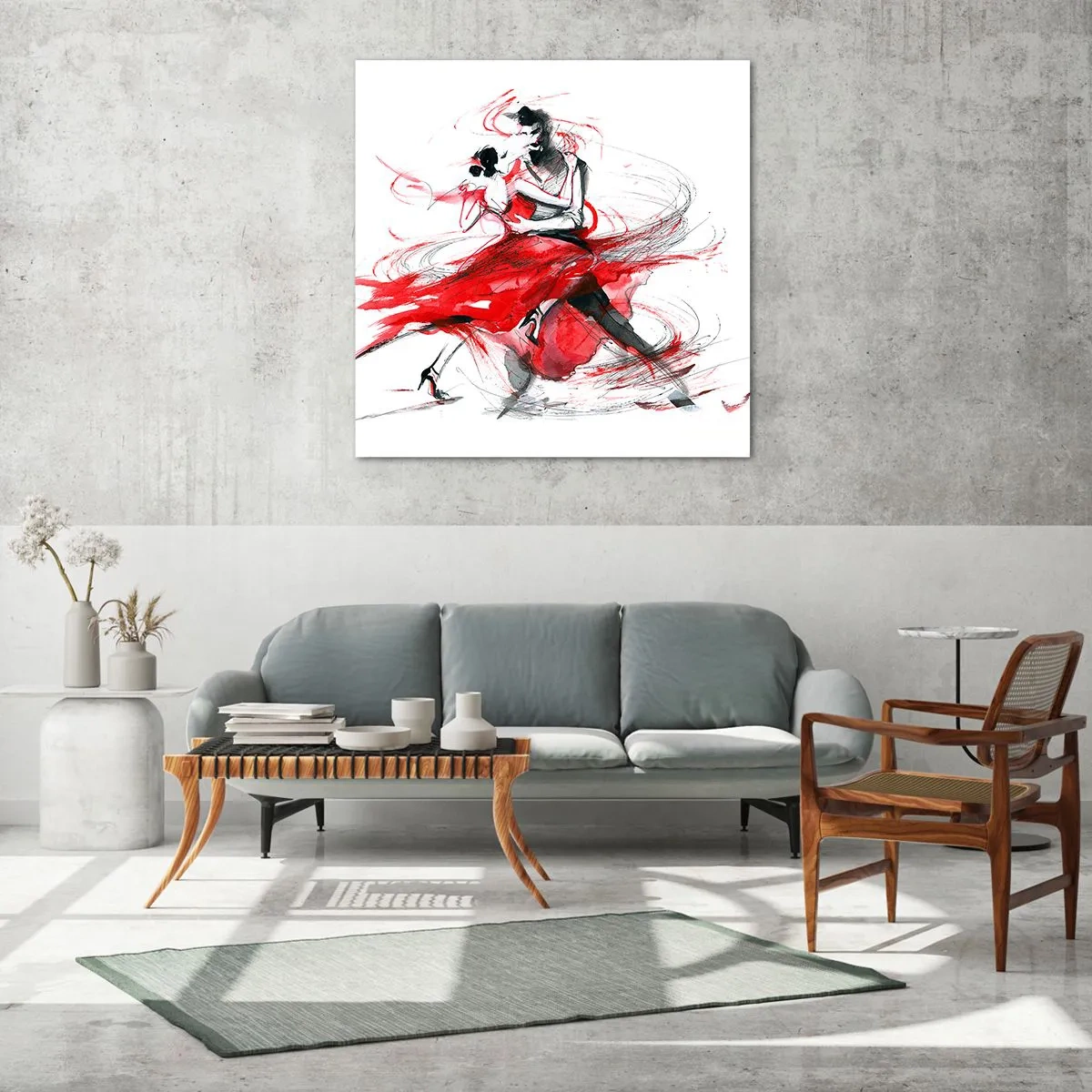 Üveg kép - Tango - a szenvedély ritmusa - 50x50 cm