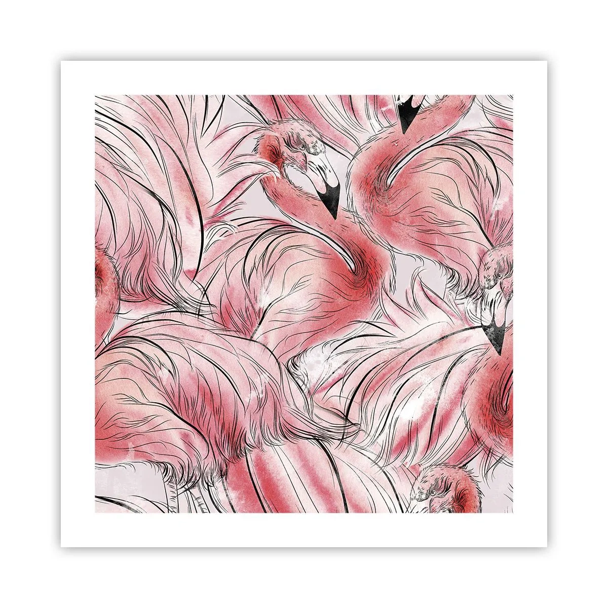 Poszter - Madári corps de ballet - 50x50 cm