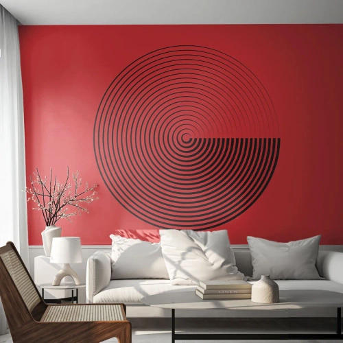 Fotótapéta Standard Eco - Körkörös mozgás - Minimalizmus, Kerék, Vonalak - 350x256 cm