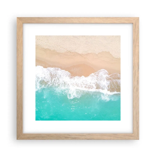 Poszter világos tölgy keretben - Simogató érintés - 30x30 cm