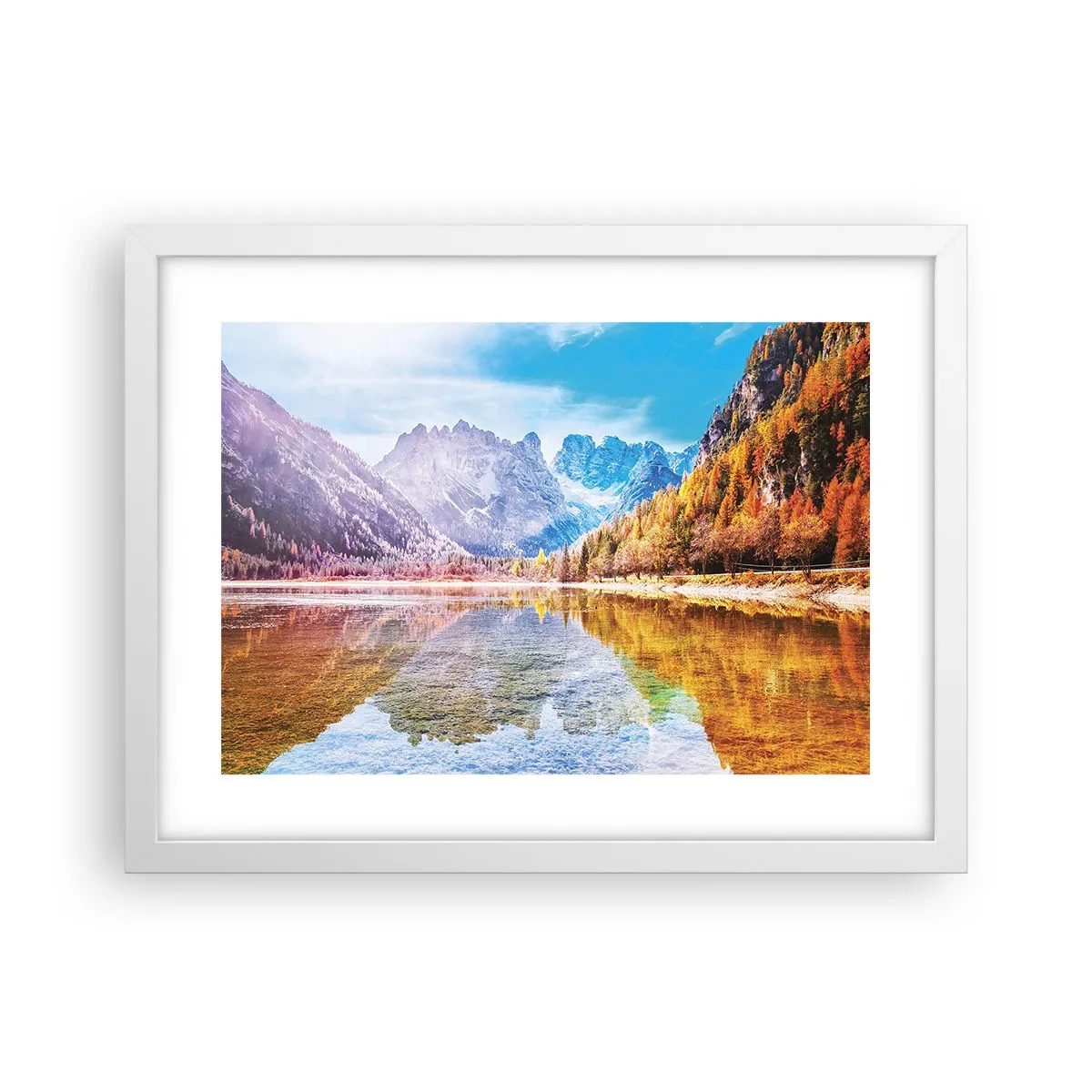 Poszter fekete keretben - És már ősz van a hegyekben - 40x30 cm