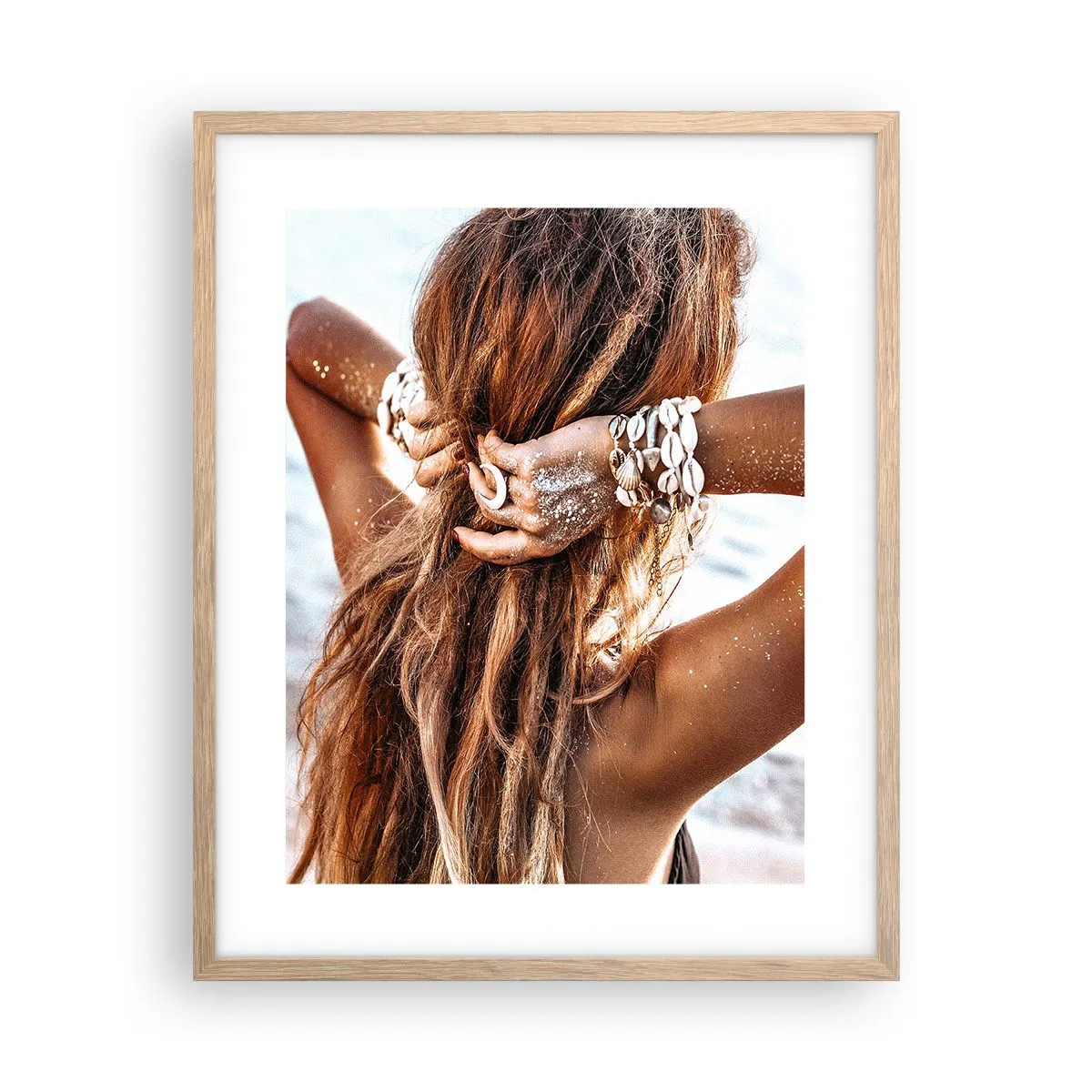 Poszter világos tölgy keretben - A víz és a nap testvére - 40x50 cm