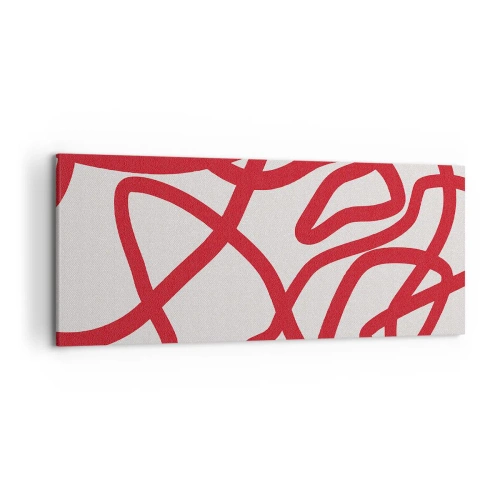 Vászonkép - Piros a fehéren - 120x50 cm
