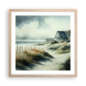 Poszter világos tölgy keretben - Távol a nyüzsgéstől  - 50x50 cm