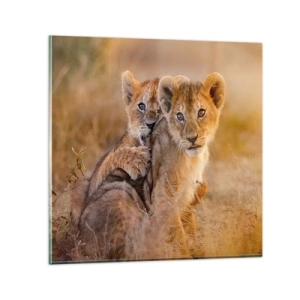 Üveg kép - Ne zavarni! Szórakozunk - 60x60 cm