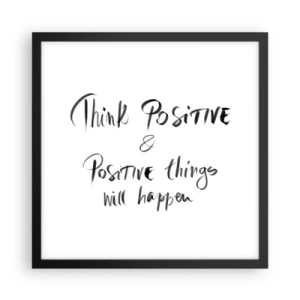 Poszter fehér keretben - Hogyan élj? - 40x40 cm