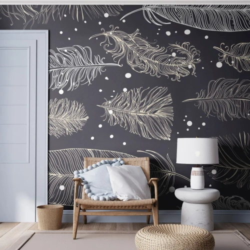 Fotótapéta Premium Sand - Tollas csipke - Madártoll, Grafika, Darab - 100x70 cm